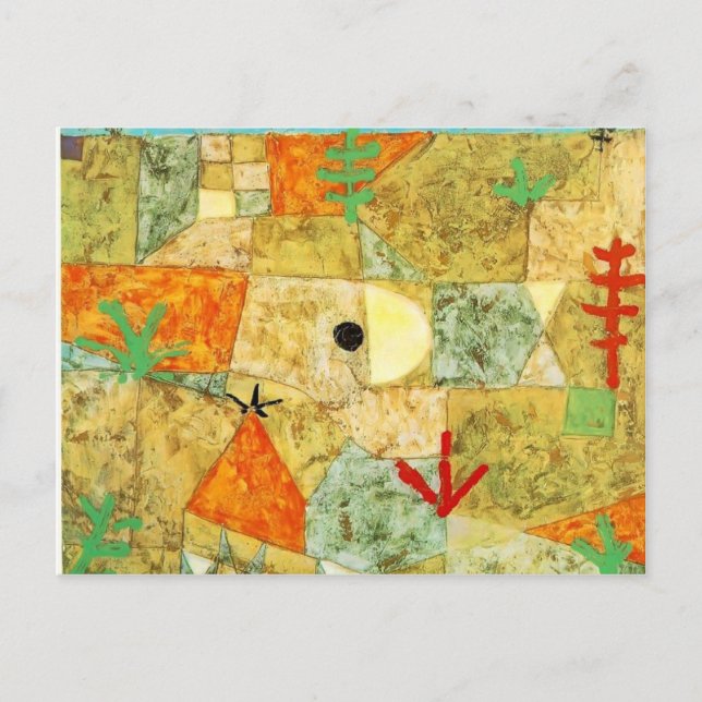 Postal Paul Klee - Jardines del sur (Anverso)