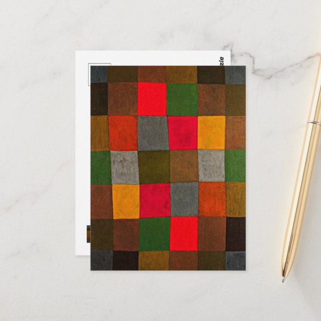 Postal Paul Klee, Nueva Armonía, (Anverso/Reverso In Situ)