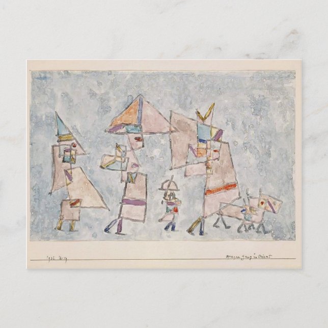 Postal Paul Klee - Paseo por Oriente (Anverso)