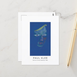 Postal Paul Klee, retrato de un arte oriental - abstracto