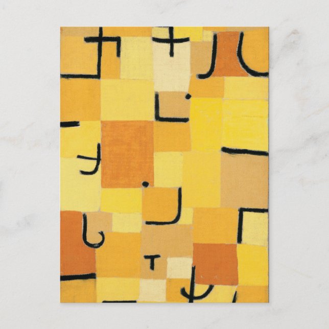 Postal Paul Klee - Rótulos En Amarillo (Anverso)