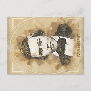 Postal Paul Morphy, jugador de ajedrez