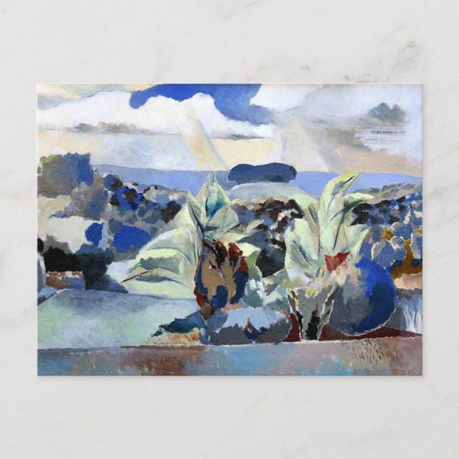 Postal Paul Nash - Paisaje de los bosques de Bagley (Anverso)