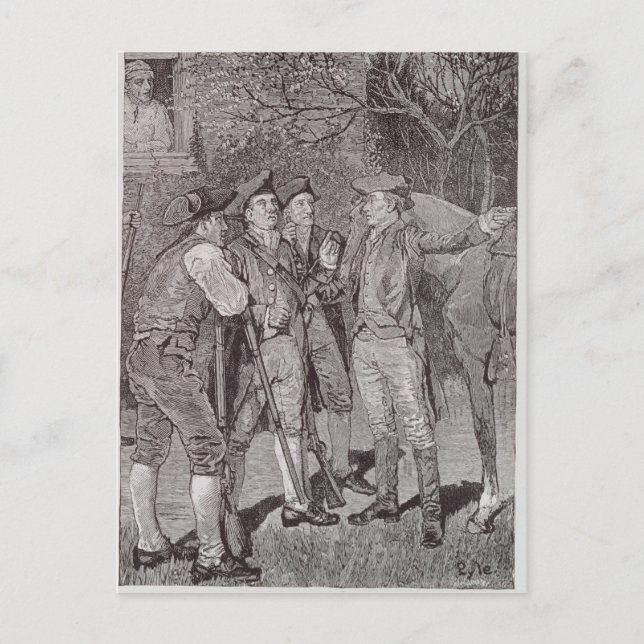 Postal Paul Revere en Lexington (Anverso)