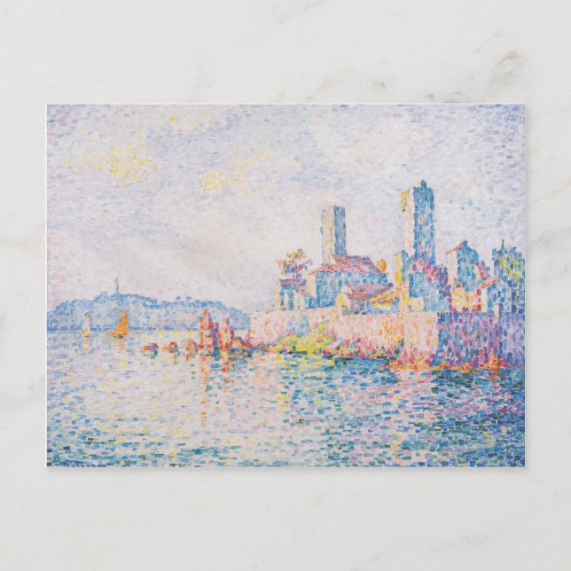 Postal Paul Signac - Antibes, las torres (Anverso)