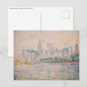 Postal Paul Signac - Aviñón, mañana