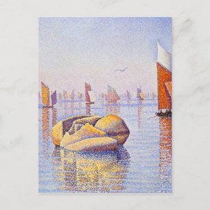 Postal Paul Signac - Concarneau, mañana tranquila