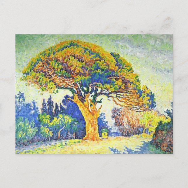 Postal Paul Signac - El pino en St. Tropez (Anverso)