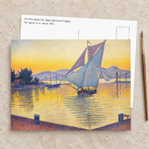 Postal Paul Signac - El puerto al atardecer, Opus 236