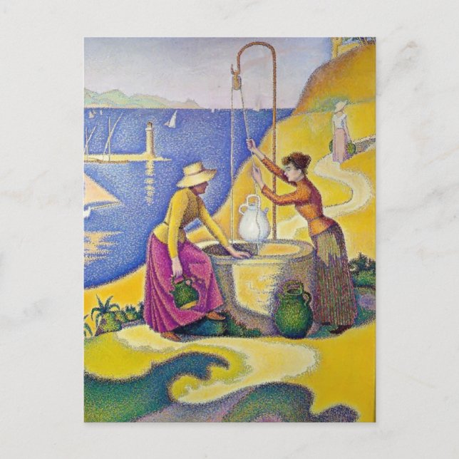 Postal Paul Signac - Jóvenes mujeres de la Provenza en el (Anverso)