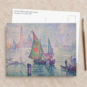 Postal Paul Signac - La Vela Verde