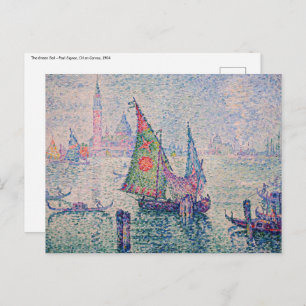 Postal Paul Signac - La vela verde