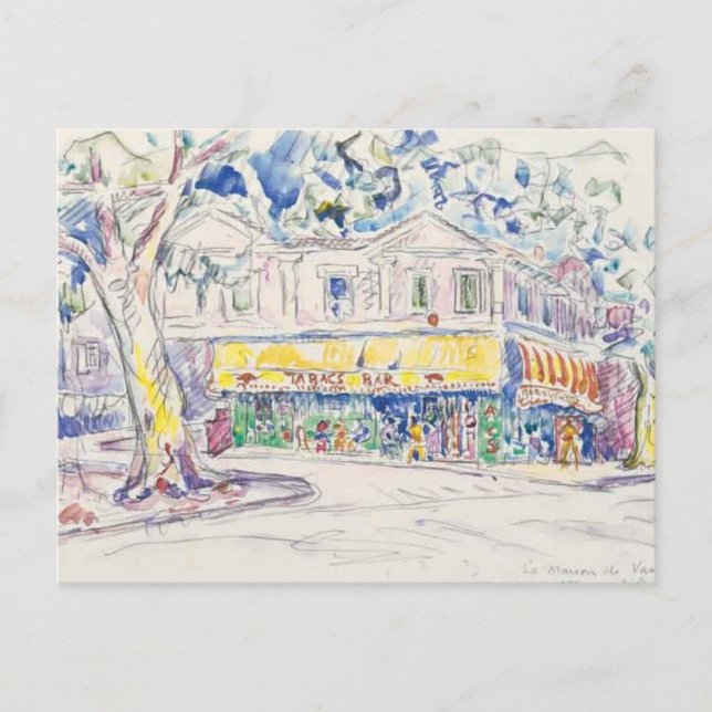 Postal paul signac maison de van gogh arles 1933 (Anverso)