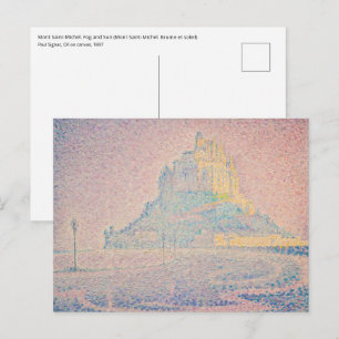 Postal Paul Signac - Monte Saint Michel, Niebla y Sol