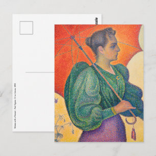 Postal Paul Signac - Mujer con un Paraguas