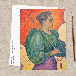 Postal Paul Signac - Mujer con un Paraguas