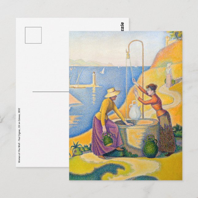Postal Paul Signac - Mujeres en el pozo (Anverso / Reverso)