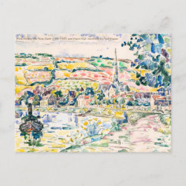 Postal Paul Signac-Petit Andely-The River Bank 1920-1929