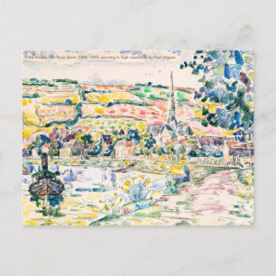 Postal Paul Signac-Petit Andely-The River Bank 1920-1929