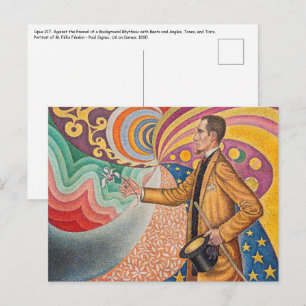 Postal Paul Signac - Retrato de M Felix Feneon, Opus 217