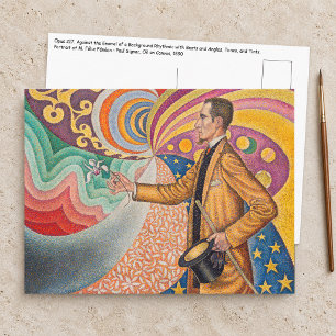 Postal Paul Signac - Retrato de M Félix Feneon, Opus 217