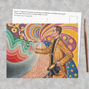 Postal Paul Signac - Retrato de M Félix Feneon, Opus 217