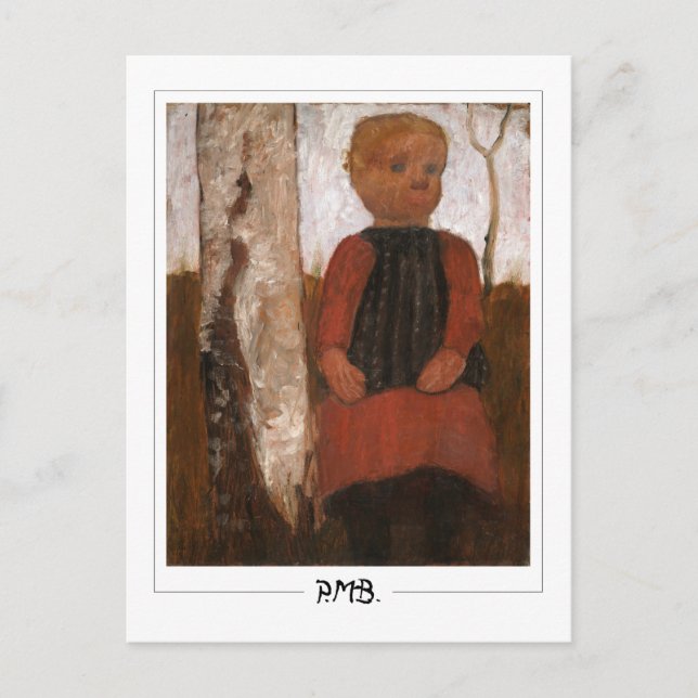 Postal Paula Modersohn-Becker #7 - Arte fino (Anverso)