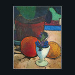 Postal Paula Modersohn-Becker - Vida fija con limón<br><div class="desc">Todavía la vida con limón, naranja y tomate por Paula Modersohn-Becker Acerca de Paula Modersohn-Becker Paula Modersohn-Becker fue una pintora alemana y uno de los representantes más importantes del expresionismo temprano. En una breve carrera, acortada por un embolismo a los 31 años, creó una serie de imágenes innovadoras de gran...</div>