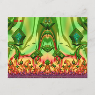 Postal PAULINA ~ Patrón de diseño 3D ~ Navidades Colores~