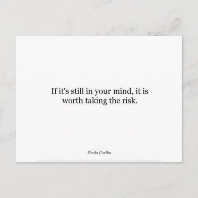 Postal Paulo Coelho Cita (Anverso)