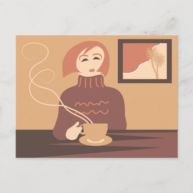 Postal Pausa de café (Anverso)