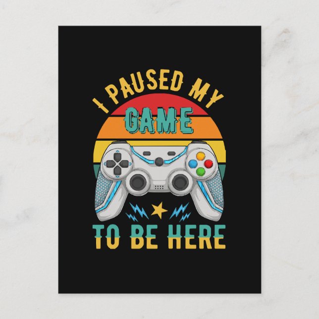 Postal pausé mi juego (Anverso)