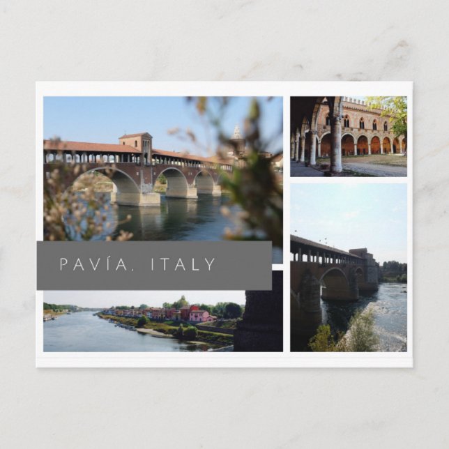 Postal Pavía, Italia (Anverso)