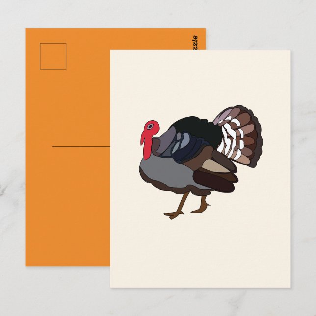Postal Pavo Ave Turquía (Anverso / Reverso)