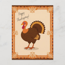 Postal Pavo de Acción de Gracias Frontera