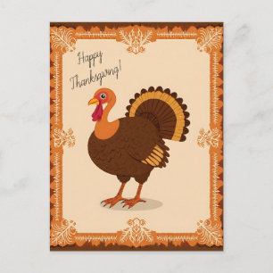 Postal Pavo de Acción de Gracias Frontera