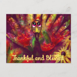 Postal Pavo de Acción de Gracias Personalizado Agradecido