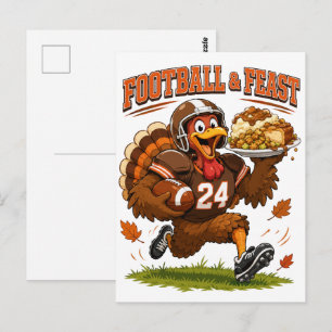 Postal Pavo de Fútbol & Fiesta
