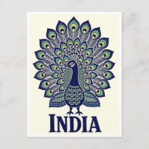 Postal Pavo India Viajes