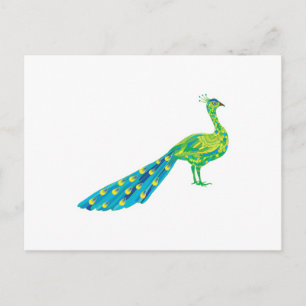 Postal pavo real bonito