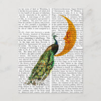 Pavo real en la luna