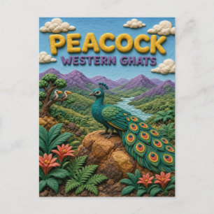 Postal Pavo real Western Ghats Moderno KlayKoo