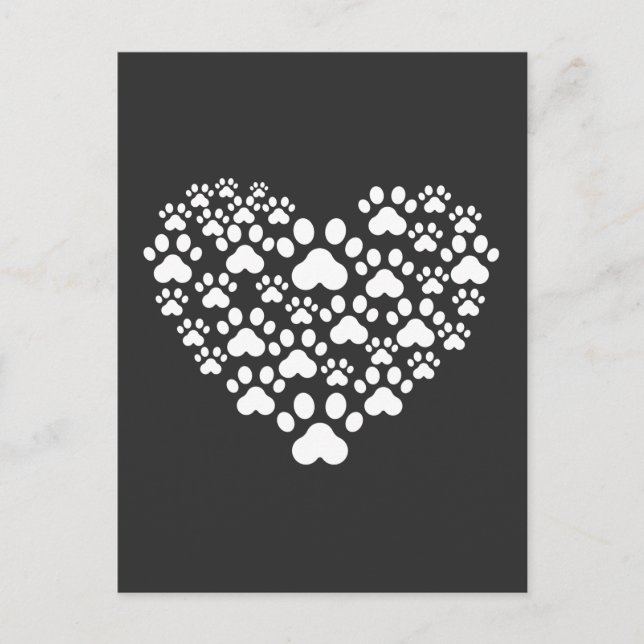 Postal Paw Animal Heart Veterinario Vet Tech (Anverso)