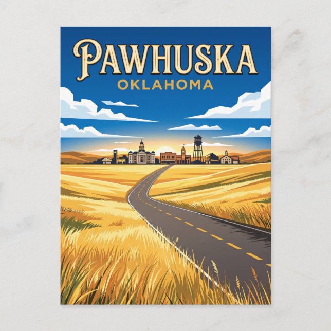 Postal Pawhuska EE. UU. (Anverso)