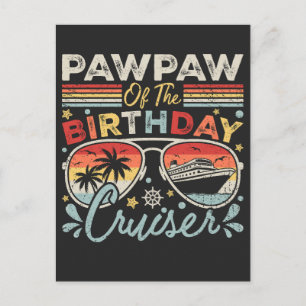 Postal Pawpaw de las vacaciones de crucero de cumpleaños