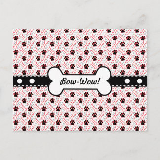 Postal Paws and Bones Funny Design para los amantes del p