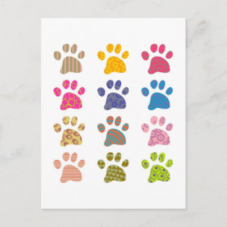 Postal Paws con patrones