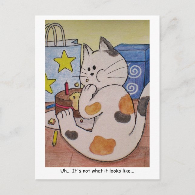 Postal Paws Here Postcard "Oops" (Anverso)