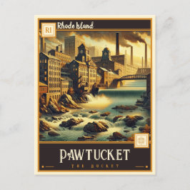 Postal Pawtucket, Isla Rhode | Vintage