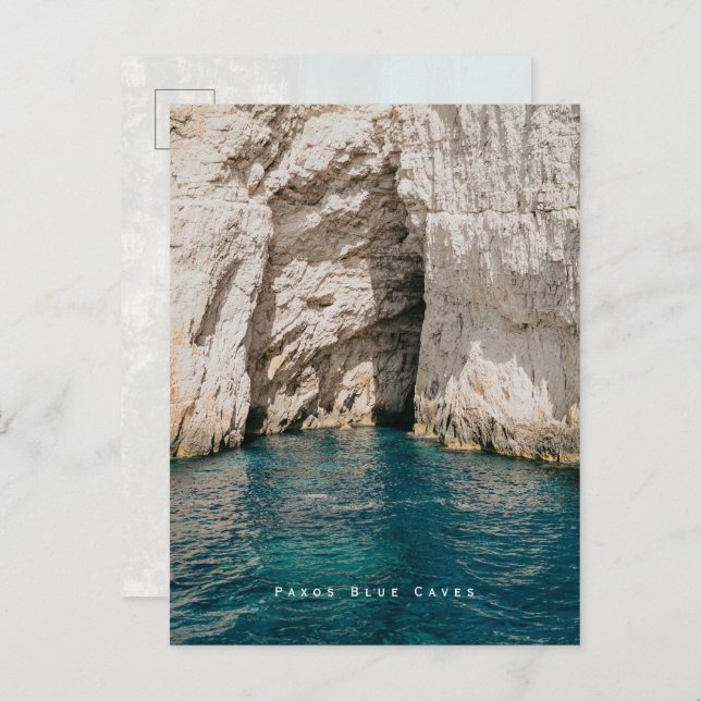 Postal Paxos Blue Caves Greece Coastal (Anverso / Reverso)